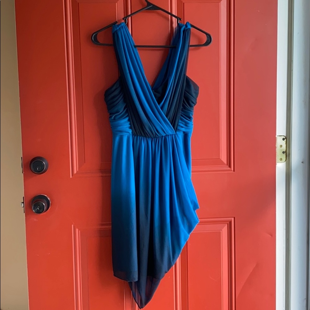 Max & Cleo Grecian drape cocktail dress